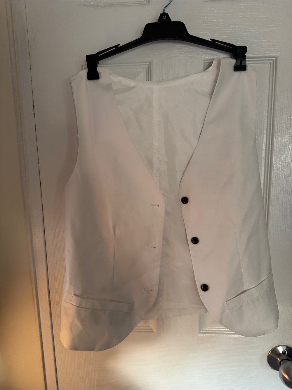 White Women's Tailored Vest Jacket